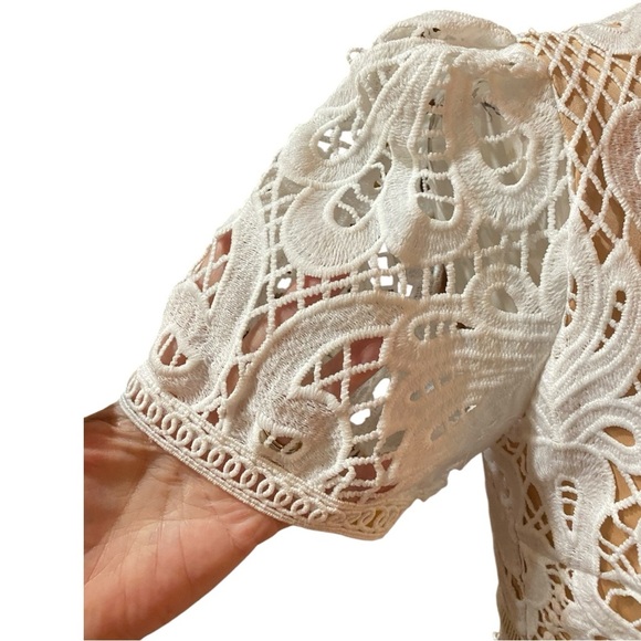 Bluivy White Midi Dress with Elegant Design Size S - Picture 5 of 10